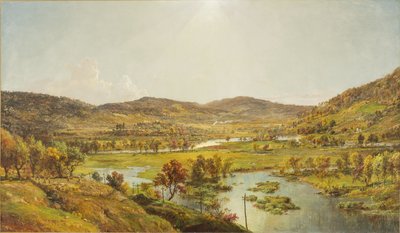 Sidney-slettene med samløpet mellom elvene Susquehanna og Unadilla av Jasper Francis Cropsey