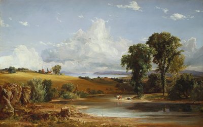 Sommerettermiddag på Hudson, 1852 av Jasper Francis Cropsey