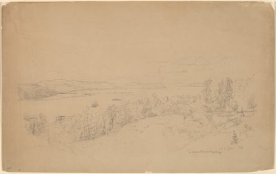 Hudson River ved Hastings av Jasper Francis Cropsey