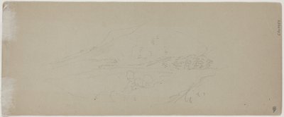 Utsikt over et fjell [verso] av Jasper Francis Cropsey