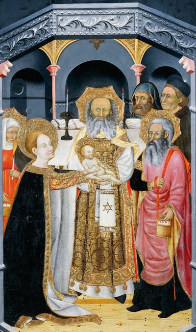 Presentasjon av Jesus ved tempelet, altertavle fra Verdu av Jaume Ferrer