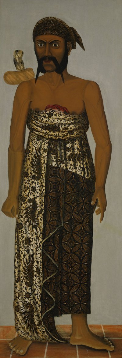 Javanesisk hoffmann, ca. 1820-70 av Javanese School