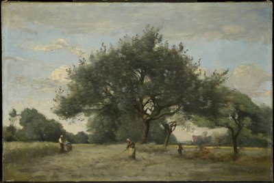 Epletrær på en mark av Jean-Baptiste-Camille Corot