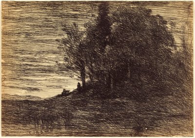 Eremittskogen av Jean-Baptiste-Camille Corot