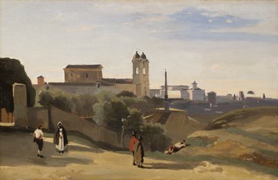 Pincio-fjellet, Roma av Jean-Baptiste-Camille Corot