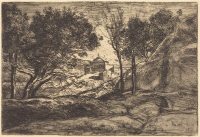 Minne fra Toscana av Jean-Baptiste-Camille Corot