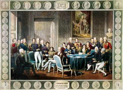 Deltakere på kongressen i Wien i 1814-15, Østerrike av Jean Baptiste (after) Isabey