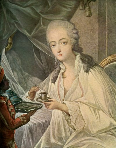 Madame Du Barry og siden Zamore, fra «Franske fargeprinser av det 18. århundre» av Jean-Baptiste Andre (after) Gautier Dagoty