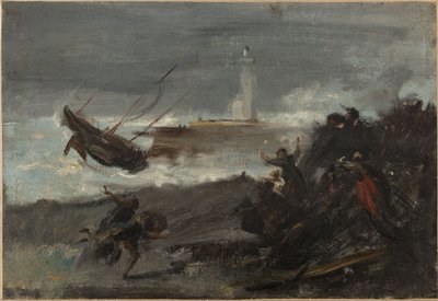 Schiffswrack im Hafen von Dieppe von Jean-Baptiste Carpeaux