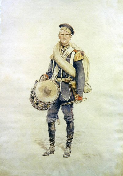 Portrett av en trommeslager av Jean Baptiste Edouard Detaille