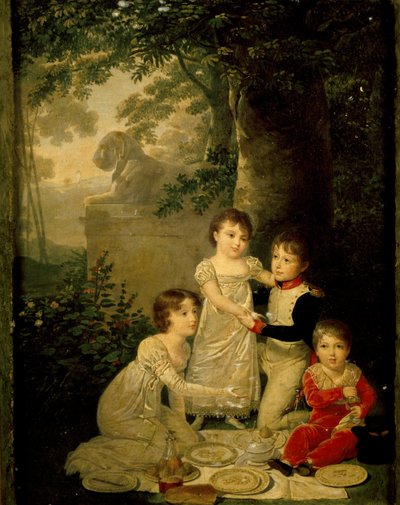 Fire sønner av Joachim Murat og Caroline Bonaparte (fra venstre, Letizia av Jean Baptiste Isabey