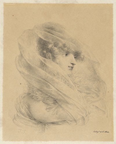Portrett av Mademoiselle Ledieu av Jean-Baptiste Isabey