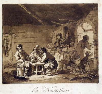 Les Nouvellistes av Jean Baptiste Le Prince