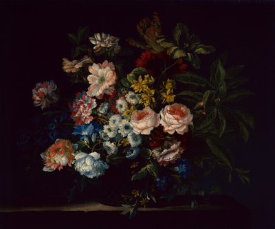Roser, nelliker, hyasinter og blomster (olje på lerret) av Jean Baptiste Monnoyer