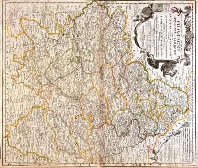 Champagne-Ardenne, Picardie, Lothringen, Franche-Comté, Burgund, Île-de-France, Frankreich von Jean-Baptiste Nolin