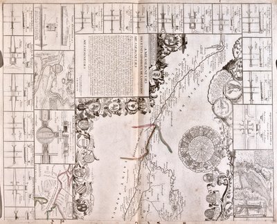 Projekt für den Bau eines Kommunikationskanals zwischen dem Atlantischen Ozean und dem Mittelmeer, einschließlich des Teils ungefähr zwischen Toulouse und Pexiora; in den Regionen Midi-Pyrénées und Languedoc-Roussillon, Frankreich von Jean-Baptiste Nolin