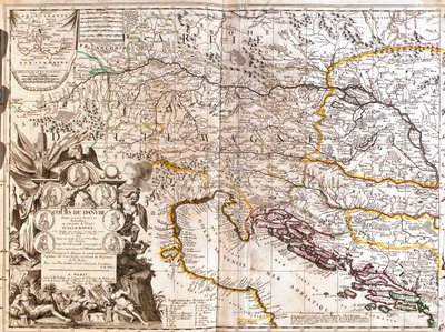 Südostdeutschland, Süd-Tschechien, Österreich, West-Slowakei, West-Ungarn, Slowenien, Kroatien, Bosnien und Herzegowina von Jean-Baptiste Nolin