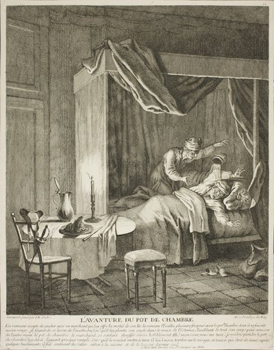 Kammergrytens eventyr, plate fire fra Scener fra den romerske tegneserien av Jean-Baptiste Oudry
