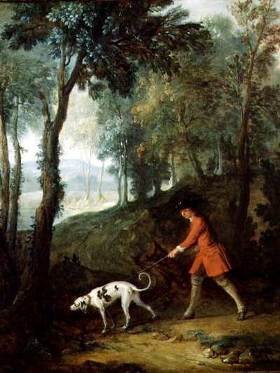 The Huntsman with a Tufter on a Leash, ca. 1727 (olje på lerret) av Jean Baptiste Oudry