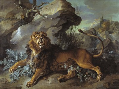 Løven og fluen av Jean-Baptiste Oudry