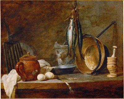 Menü des Fastentags und Küchenutensilien von Jean-Baptiste Simeon Chardin
