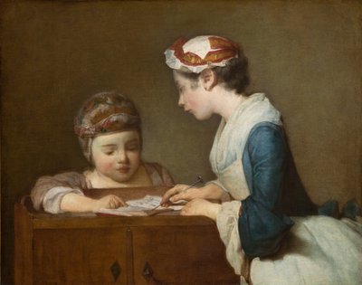 The Little Schoolmistress, etter 1740 (olje på lerret) av Jean Baptiste Simeon Chardin