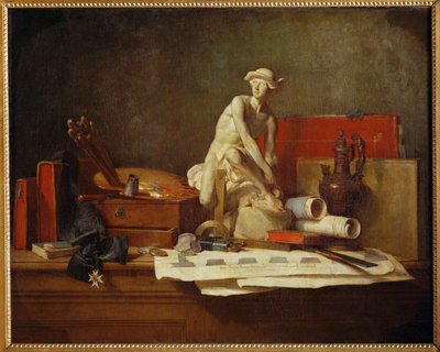 Kunstens egenskaper og dens belønninger (maleri på lerret) av Jean-Baptiste Simeon Chardin