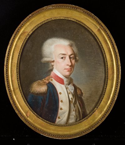Portrett av Marquis de La Fayette (pastell på papir) av Jean-Baptiste Weyler