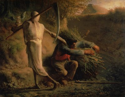 Døden og vedhoggeren av Jean Francois Millet