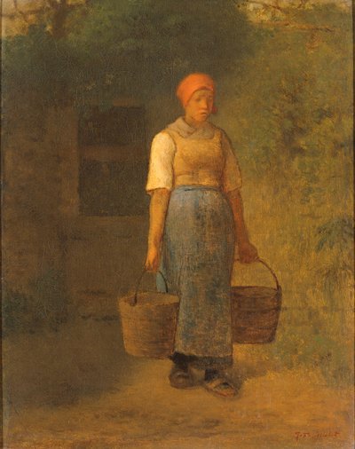 Mädchen trägt Wasser von Jean-Francois Millet
