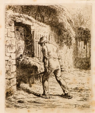 Mann med trillebår av Jean Francois Millet