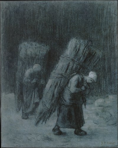 Kvinner som bærer vedbunter av Jean-Francois Millet