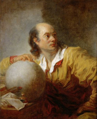 Joseph-Jerome Lefrancois Lalande (1732-1807) (olje på lerret) av Jean Honore Fragonard