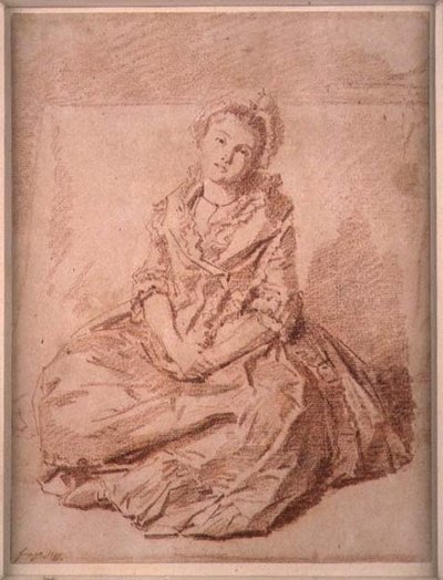 Sittende jente av Jean Honore Fragonard