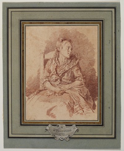 Ung jente sittende, 1785 av Jean Honore Fragonard