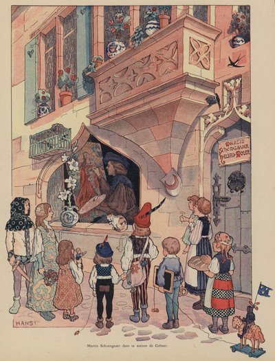 Martin Schongauer, Alsace maler og grafiker i huset hans i Colmar av Jean Jacques Waltz