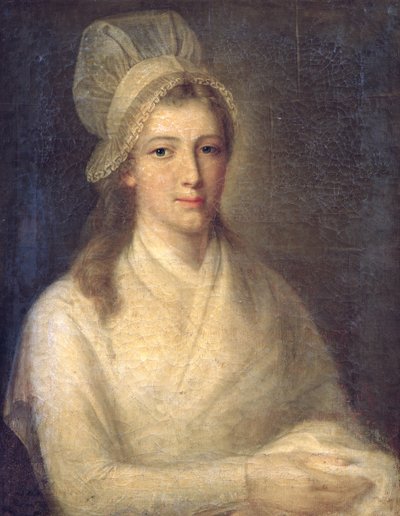Charlotte Corday (1768-93) (olje på lerret) av Jean Jacques Hauer