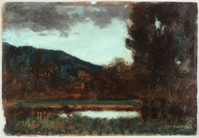 Landschaft des Elsass, Dämmerung von Jean-Jacques Henner