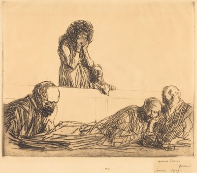 Ugift mor, første plansje av Jean-Louis Forain