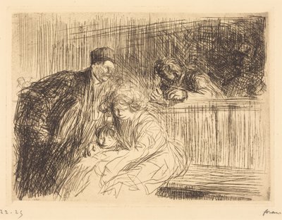 Advokaten snakker med den tiltalte (andre plansje) av Jean-Louis Forain