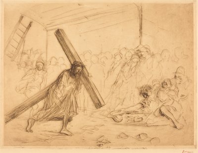 Kristus bærer sitt kors (fjerde tavle) av Jean-Louis Forain