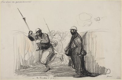 Soldaten på permisjon vender tilbake. - Du kommer akkurat i tide! av Jean-Louis Forain