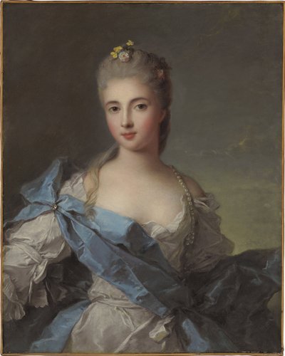 Portrett av hertuginnen av La Rochefoucault (Louise Elisabeth de la Rochefoucault, hertuginne av Enville av Jean Marc Nattier
