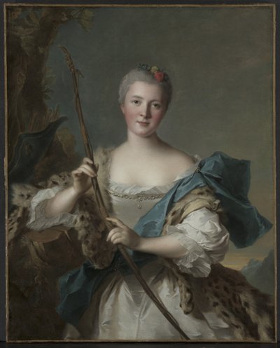 Portrett av en kvinne som Diana av Jean-Marc Nattier