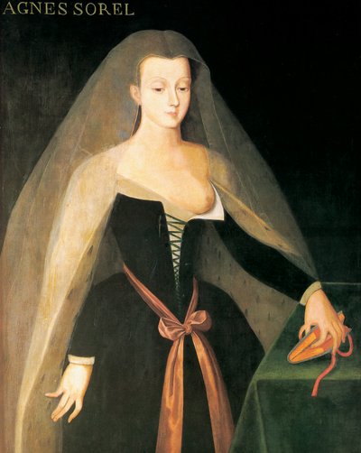 Portrett av Agnès Sorel (maleri) av Jean (after) Fouquet