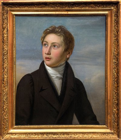 The Portrait of Liszt Child - Portrait of Franz Liszt (1811-1886), av Jean Vignaud (1775-1826) i 1826 - Museum of Fine Arts of Nimes av Jean (after) Vignaud