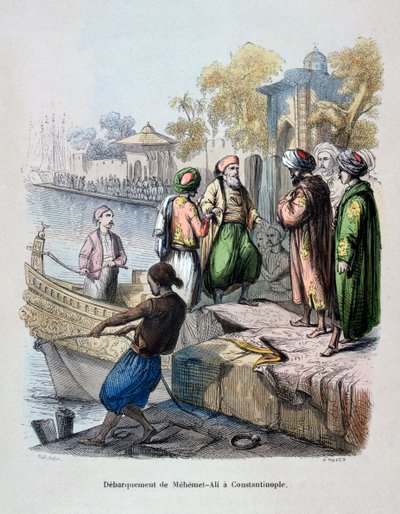 Mahomet Ali ankommer Konstantinopel, c1847. av Jean Adolphe Beauce