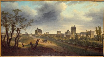 Utsikt over slottet i Vincennes, maleri av Adrien Guignet (1816-1854) av Jean Adrien Guignet