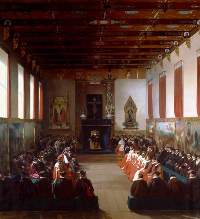 The Assembly of Notables at Rouen av Henry IV i 1596 av Jean Alaux