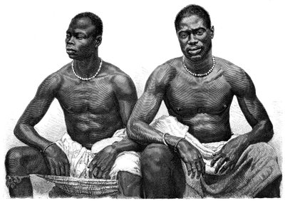 To menn fra Assinie, Guinea, ca 1860-1920. av Jean-Andre Rixens